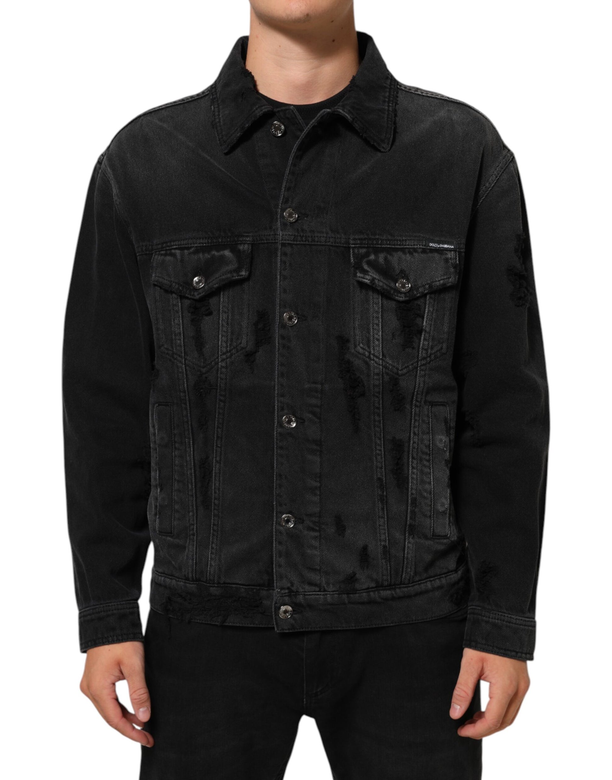 Dolce & Gabbana Black Denim Jackets for Men