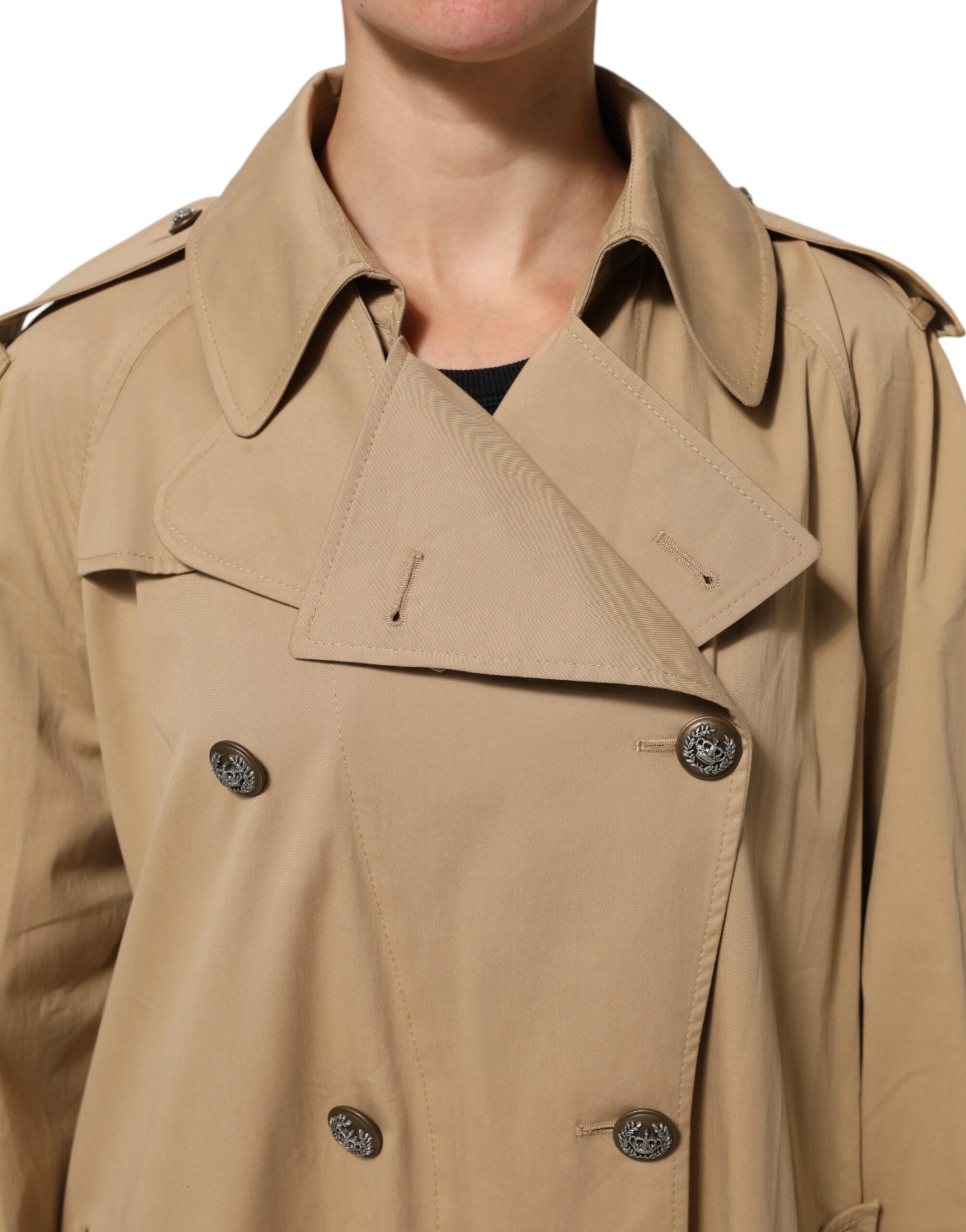 Veste trench croisée kaki Dolce & Gabbana