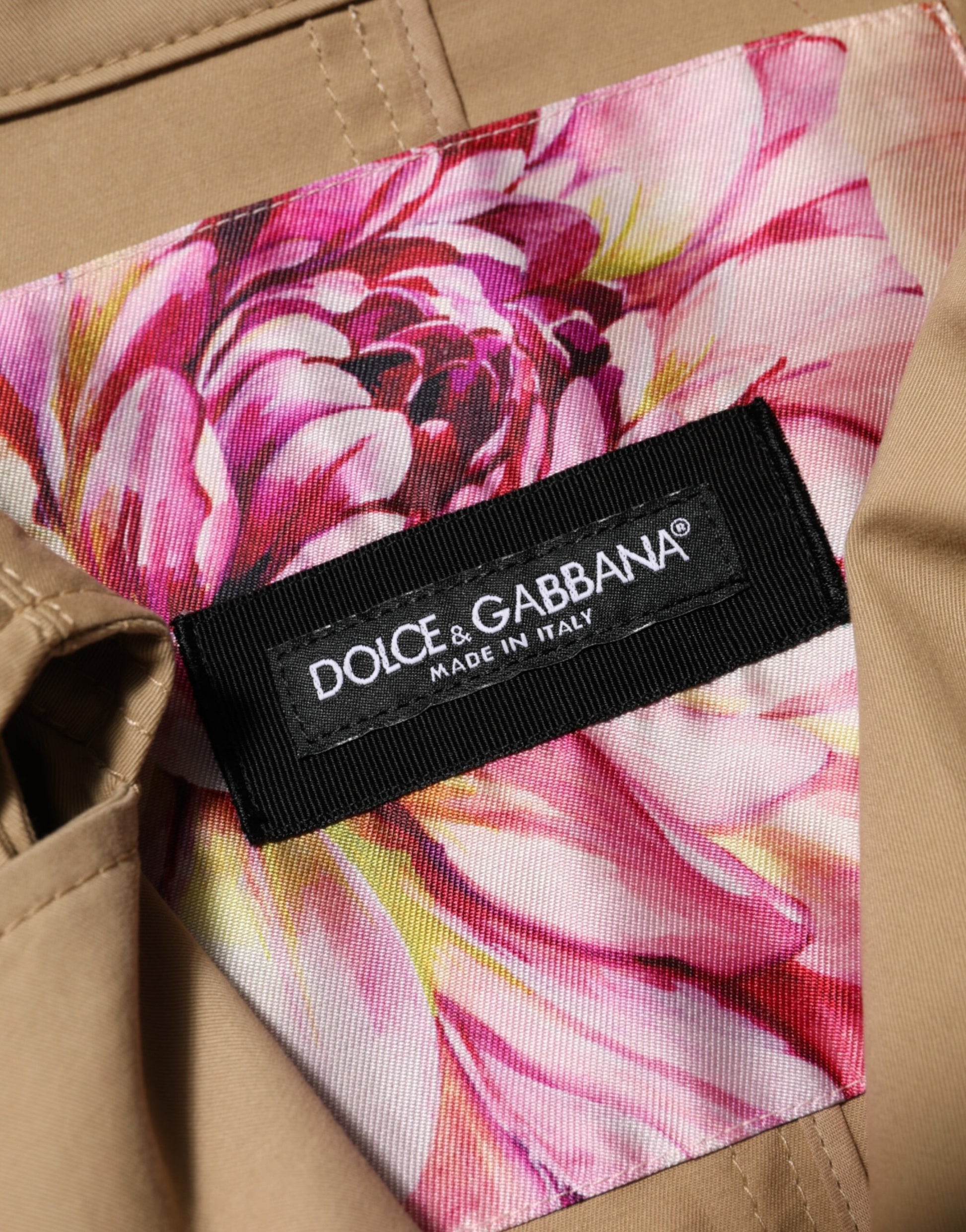 Veste trench croisée kaki Dolce & Gabbana