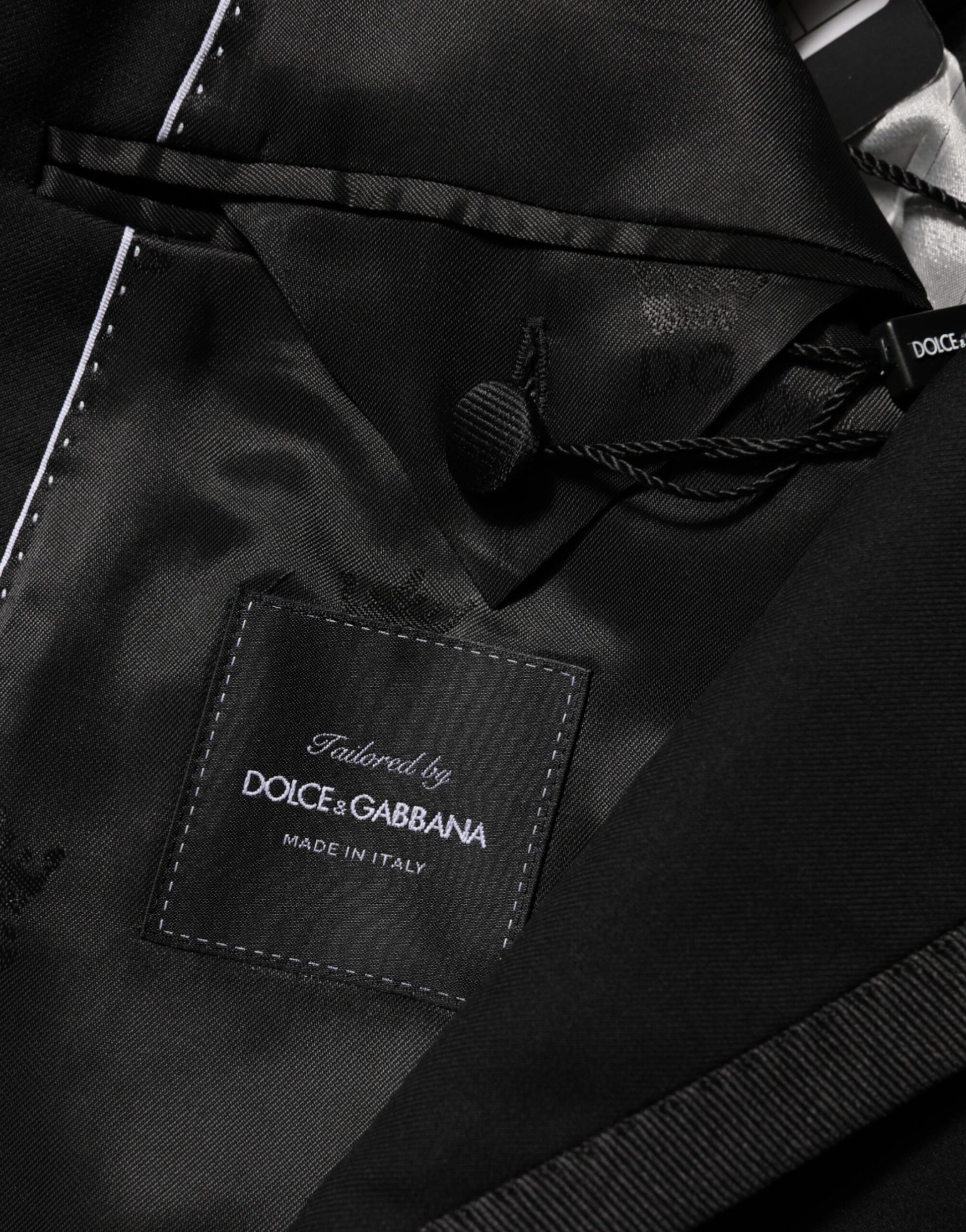 Dolce & Gabbana Black Wool 1 Button Suit Jacket Men Blazer