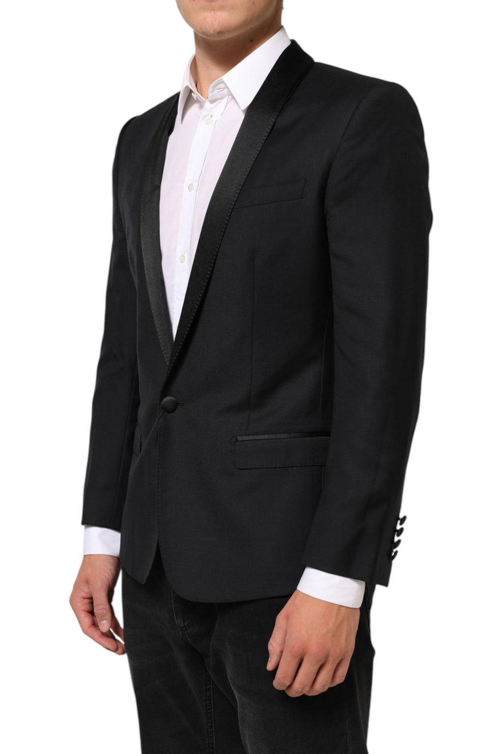 Dolce & Gabbana Veste de costume 1 bouton noire OR Blazer homme