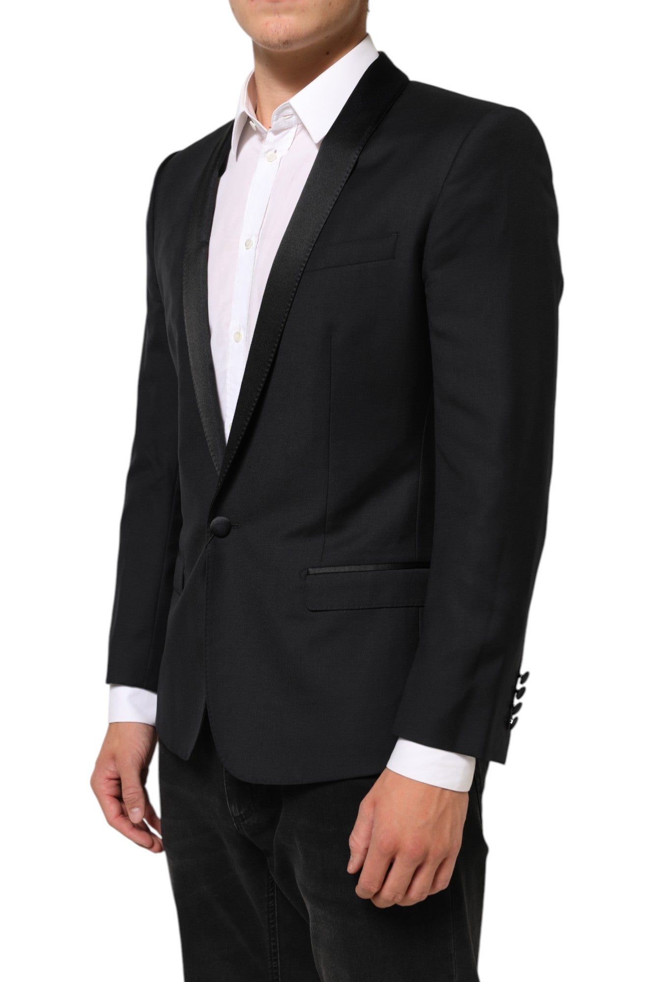 Dolce & Gabbana Veste de costume 1 bouton noire OR Blazer homme