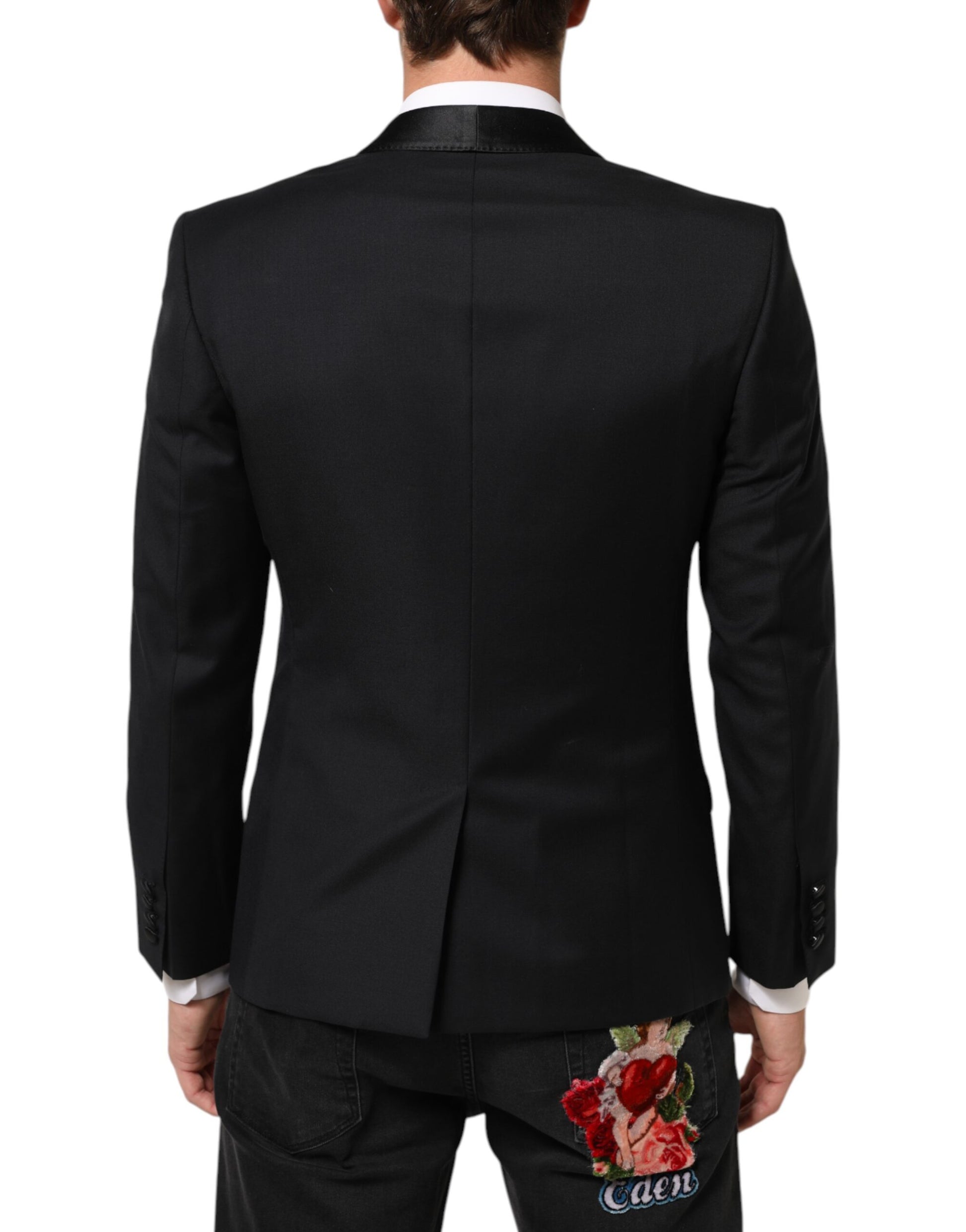 Dolce & Gabbana Veste de costume 1 bouton noire OR Blazer homme