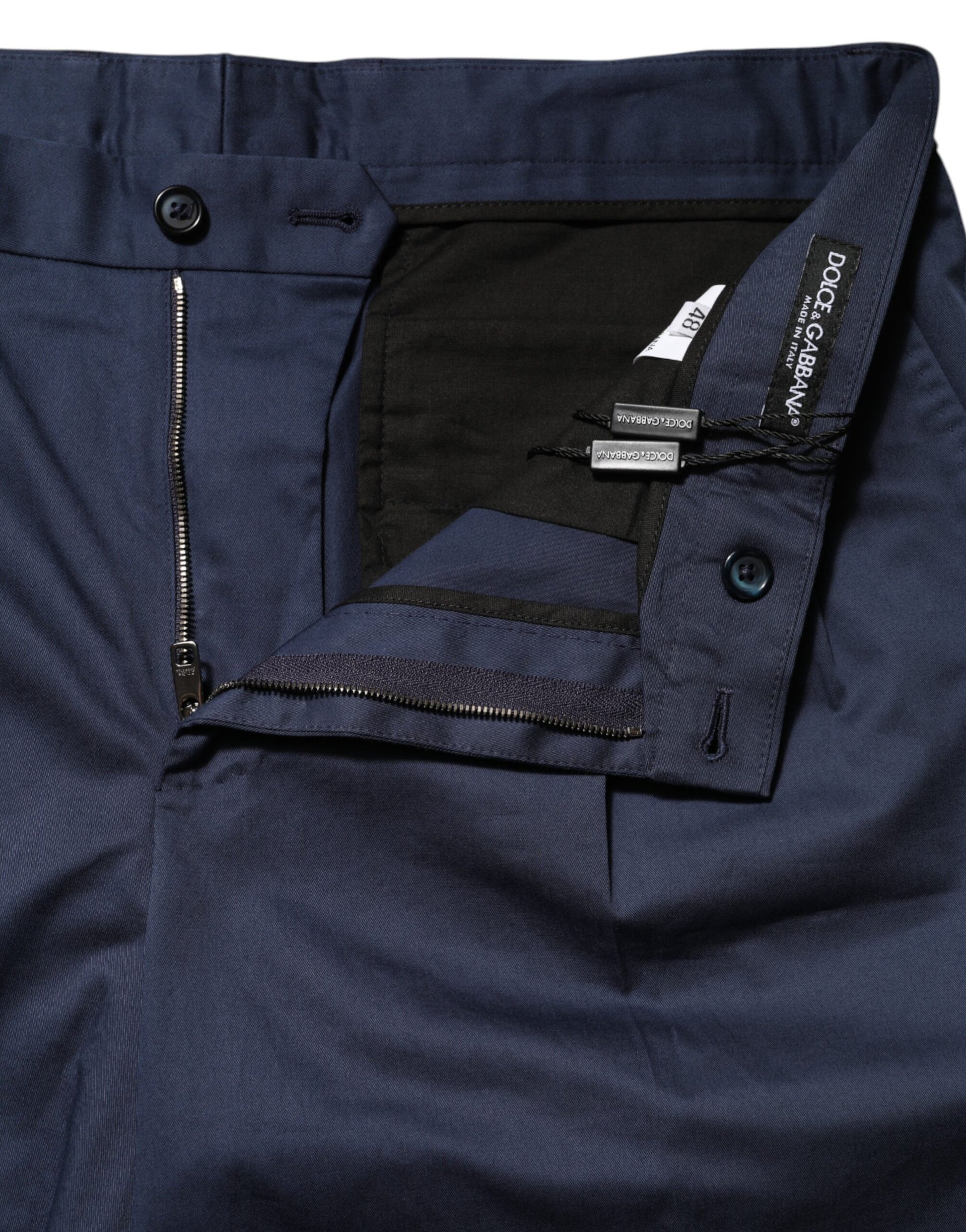 Short bermuda Dolce & Gabbana en coton mélangé stretch taille mi-haute, bleu