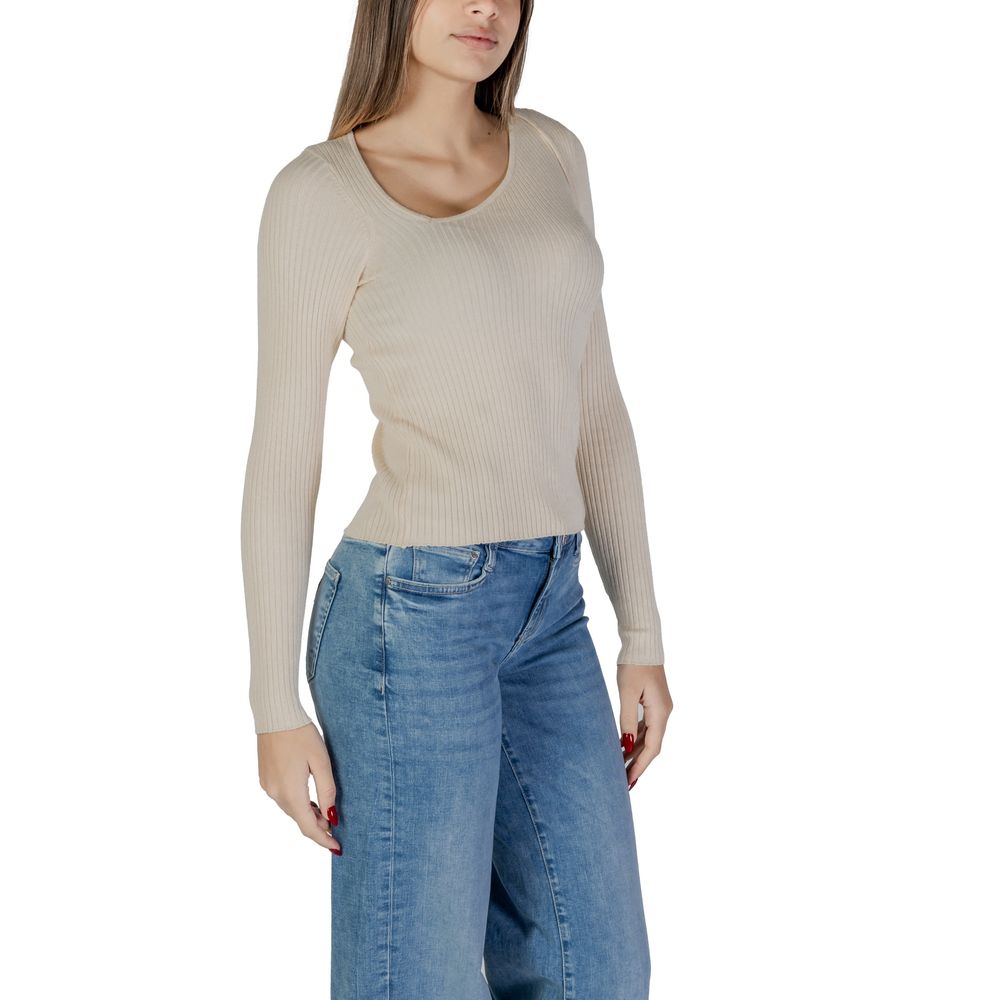 Vila Clothes Beige Sweatshirt for Women detail view
