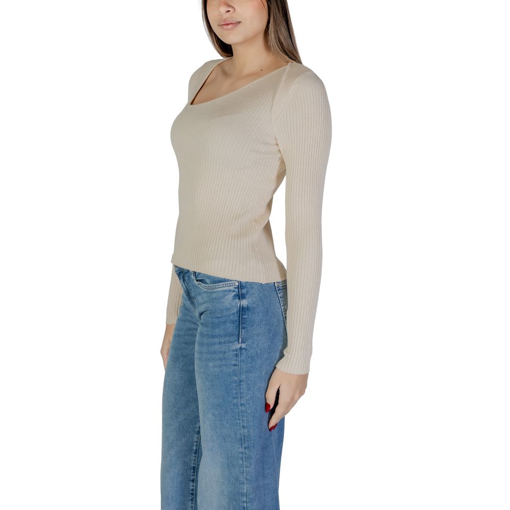 Vila Clothes Beige Sweatshirt for Women side view