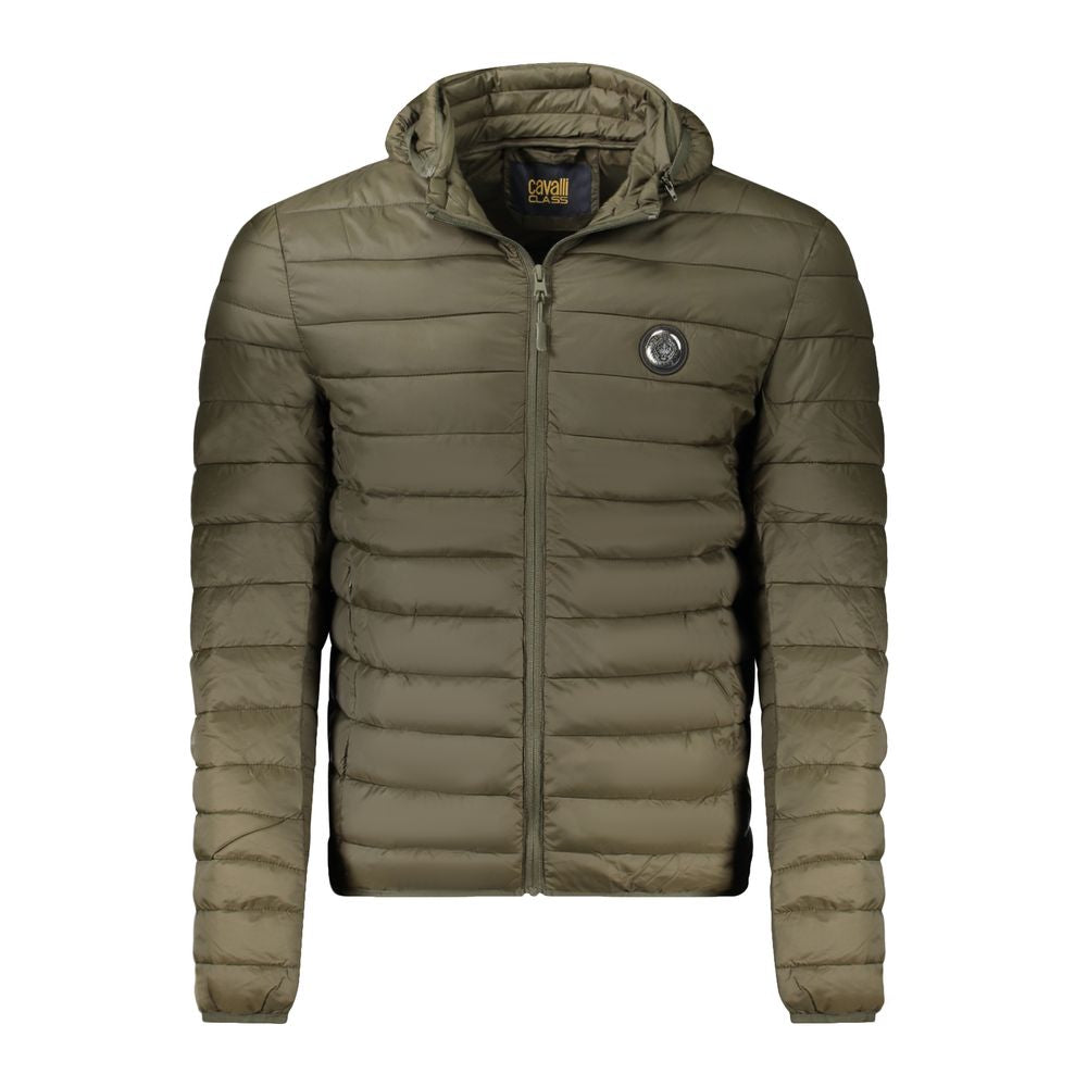 Cavalli Class Grüne leichte Polyesterjacke