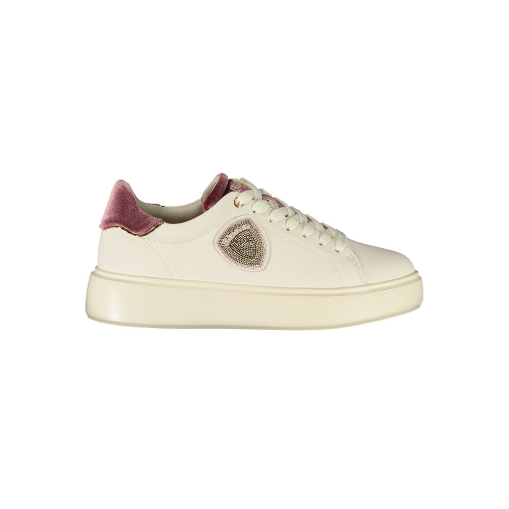 Blauer White Athletic Sneakers for Women