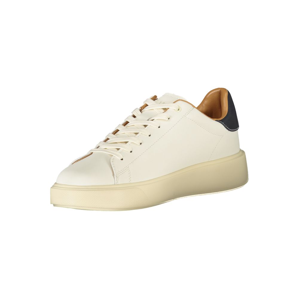 Baskets Blauer blanches en polyester pour homme