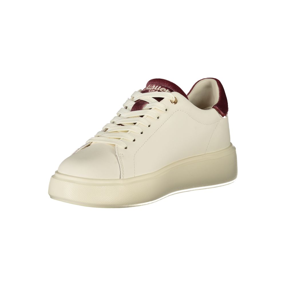 Blauer White Athletic Sneakers for Women detail view