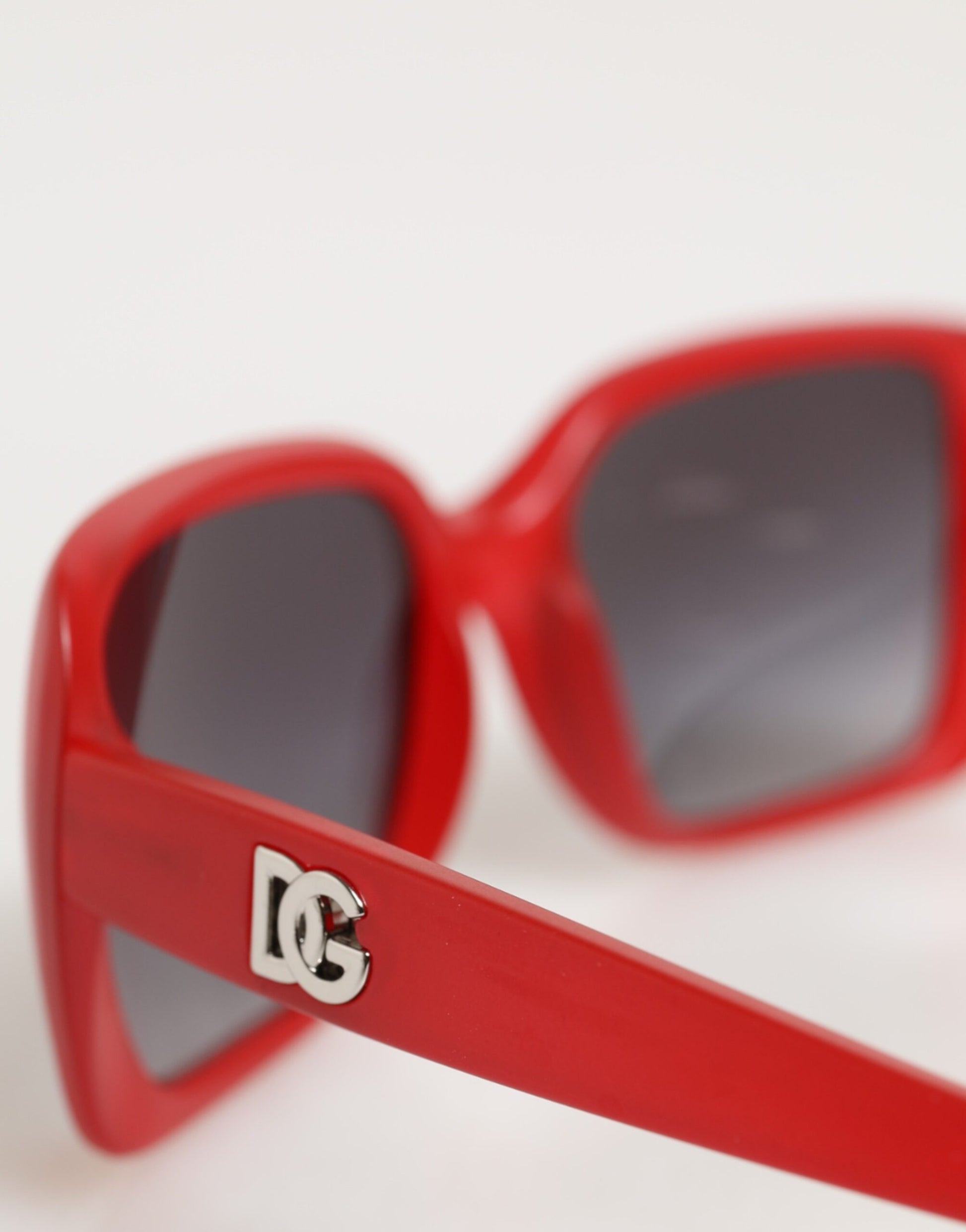 Dolce & Gabbana DG6093 Red Rectangular Grey Graduated Lenses Sunglasses