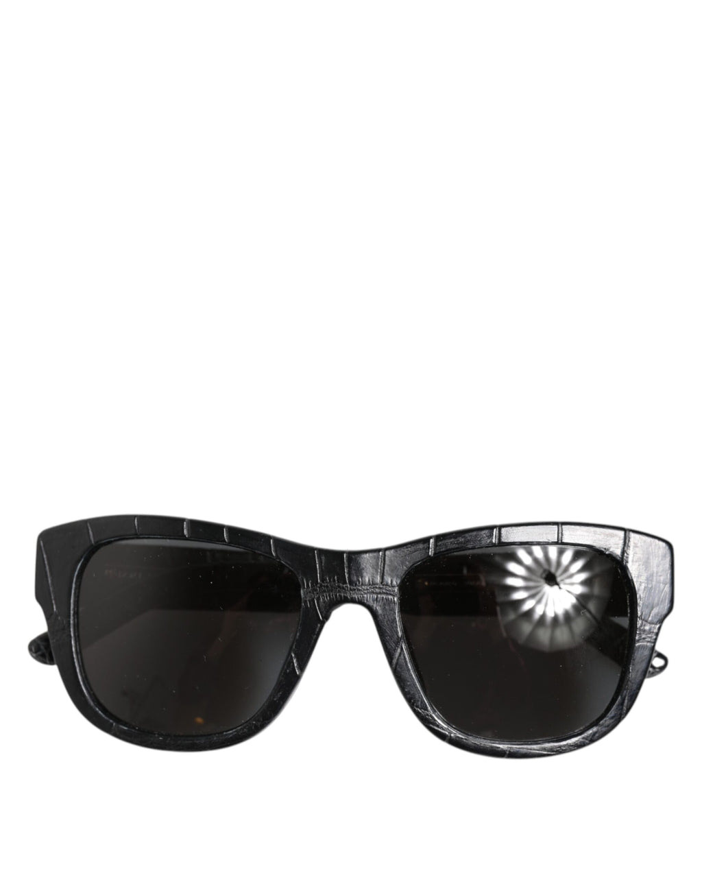 Dolce & Gabbana DG4177 Schwarzes Ledergestell Getönte Gläser Sonnenbrille