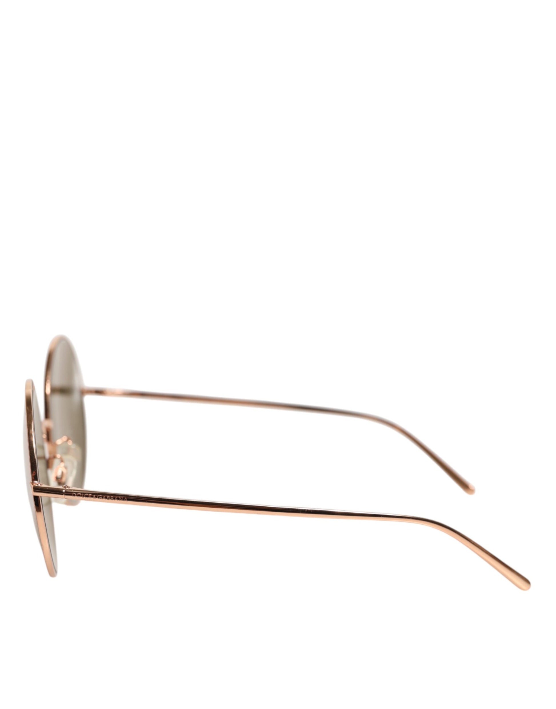 Lunettes de soleil rondes en métal doré Dolce & Gabbana DG2215K