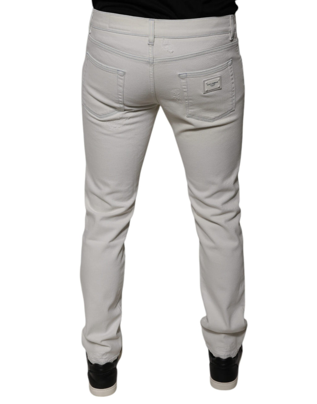 Dolce & Gabbana White Skinny Jeans for Men side view