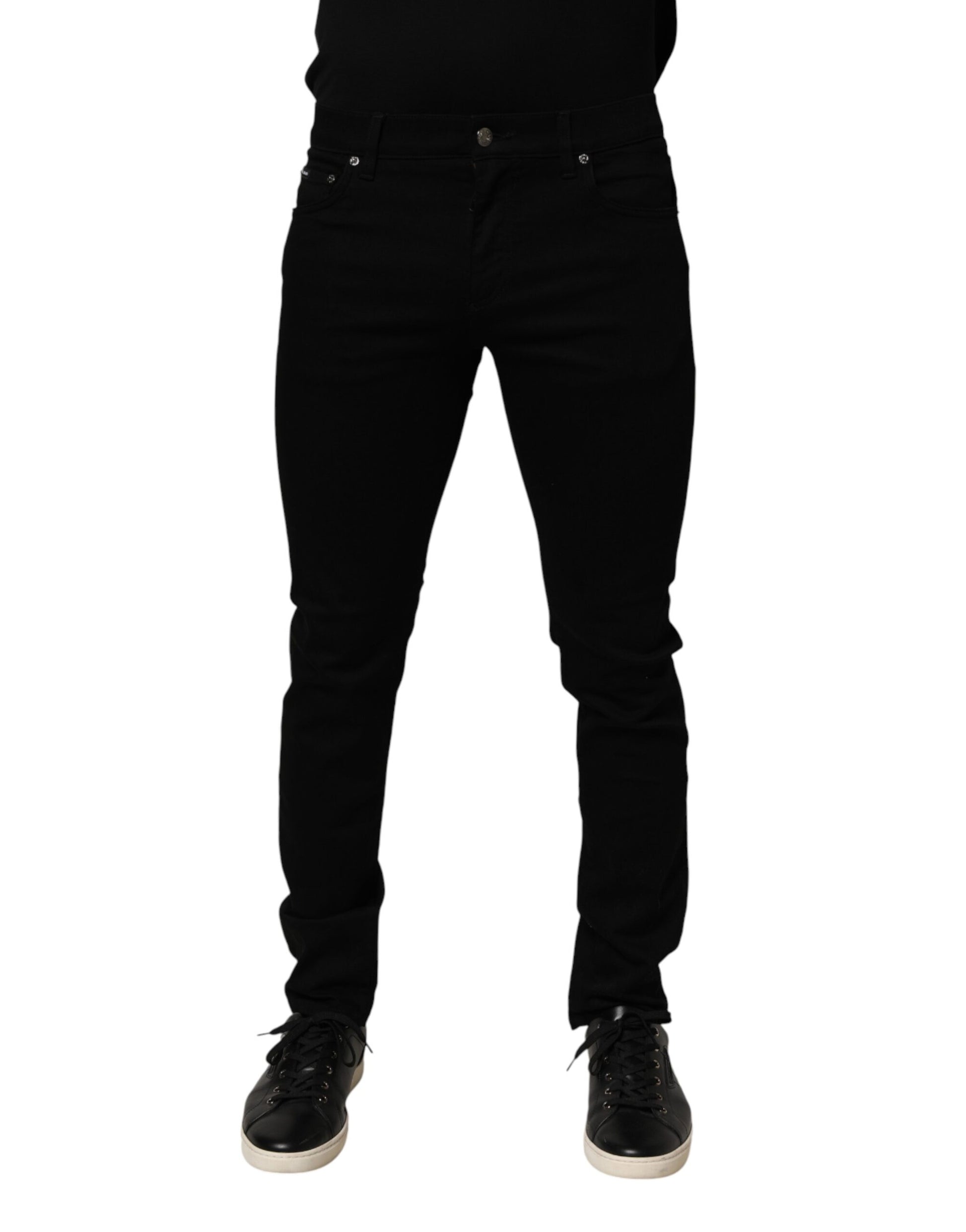 Dolce & Gabbana Black Slim Fit Jeans for Men
