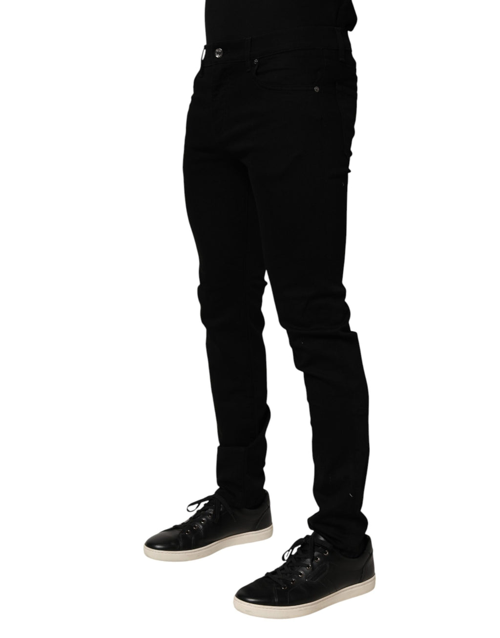 Dolce & Gabbana Black Slim Fit Jeans for Men detail view