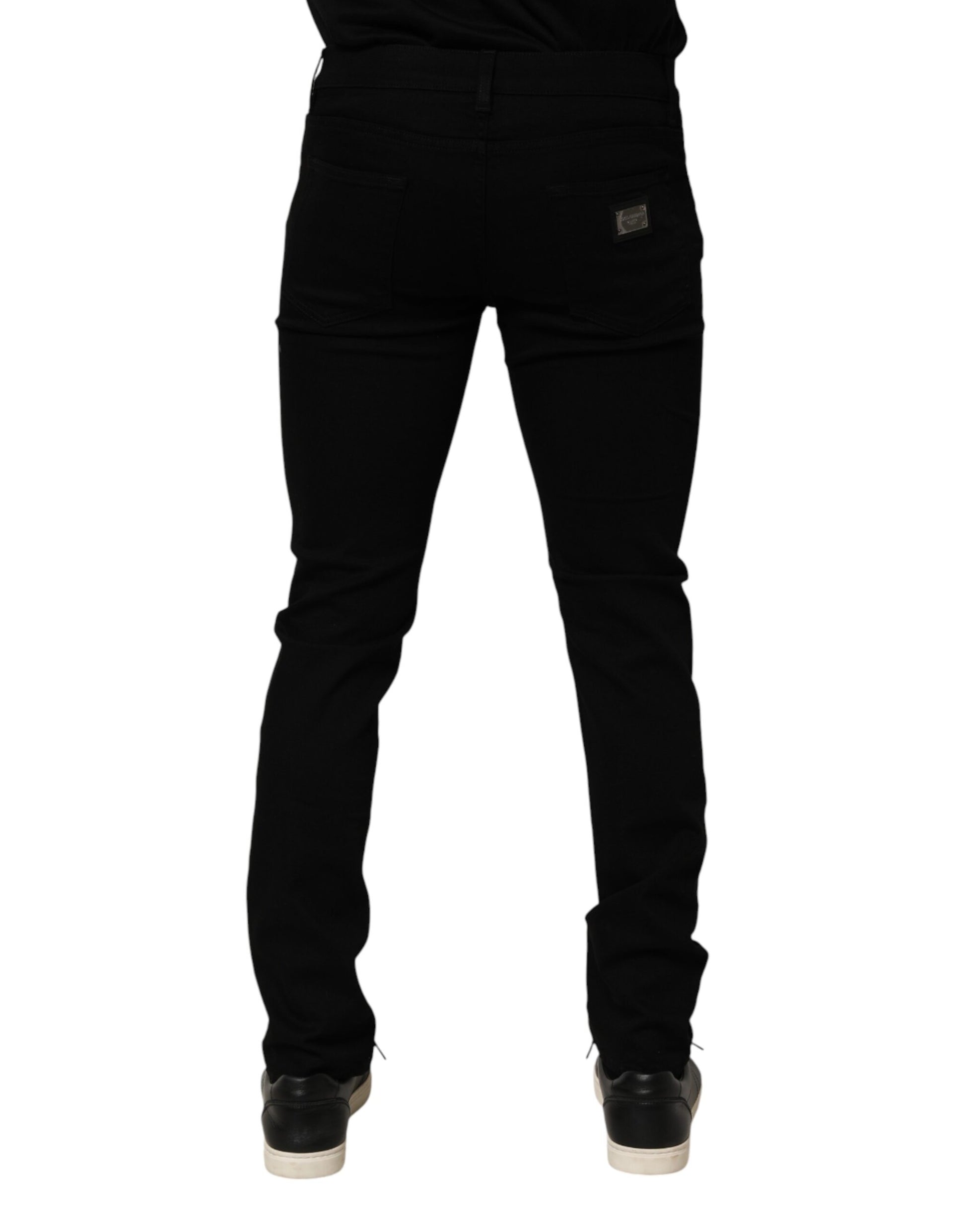 Dolce & Gabbana Black Slim Fit Jeans for Men side view