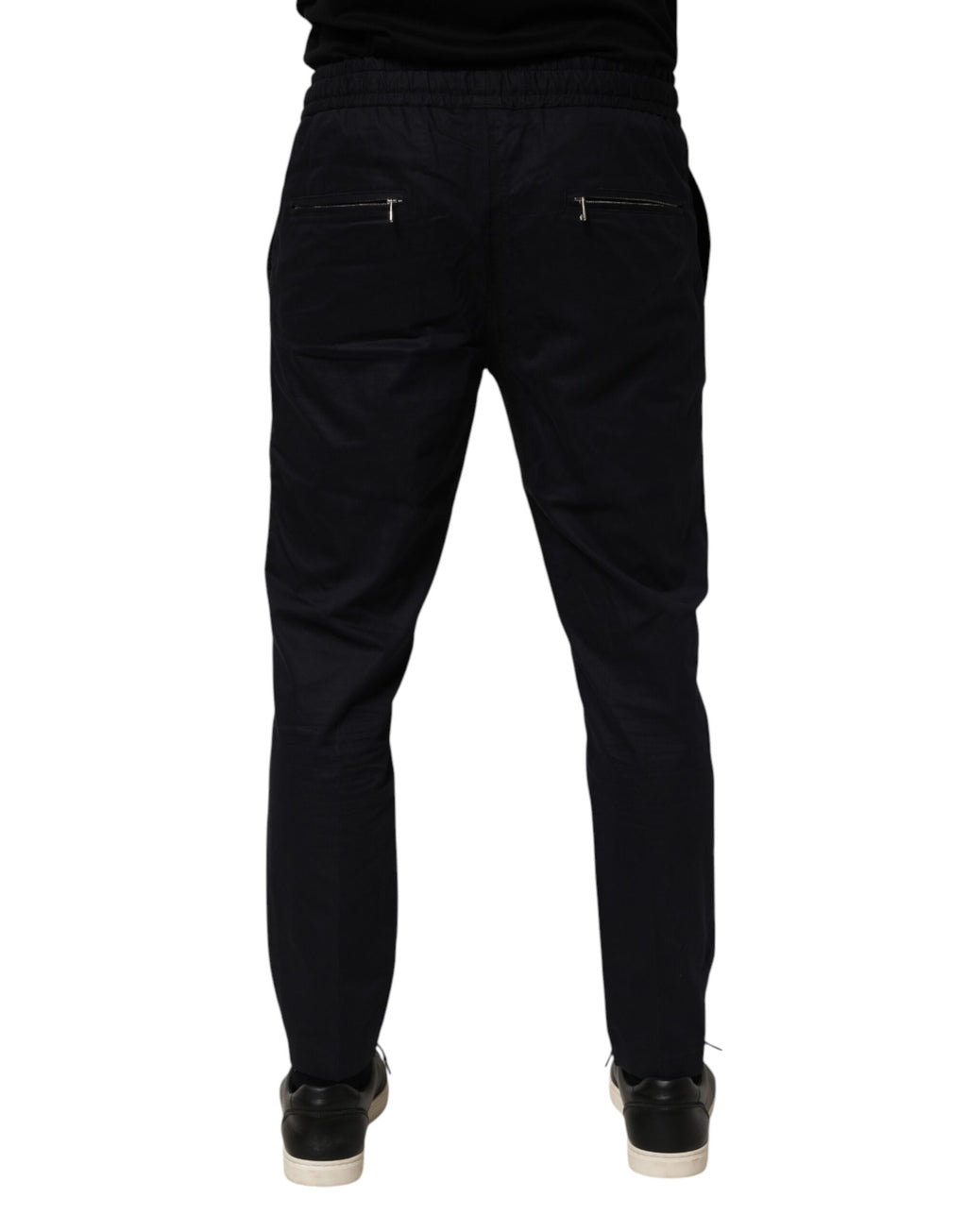Pantalon de jogging Dolce & Gabbana noir taille mi-haute à cordon de serrage pour homme