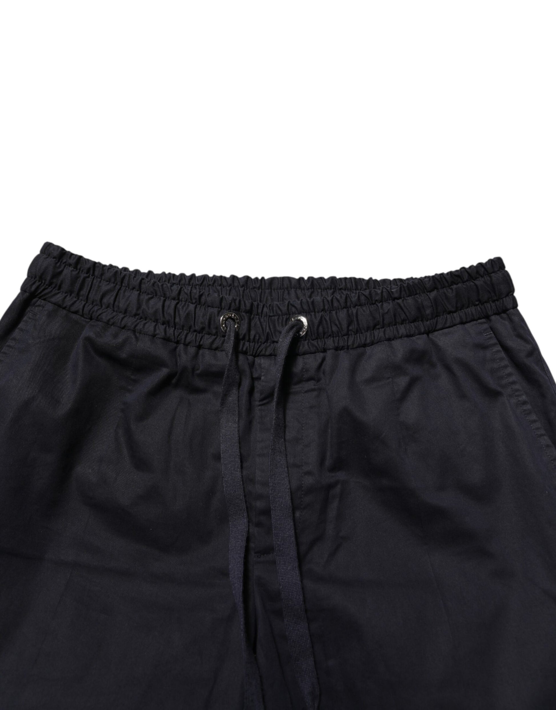 Pantalon de jogging Dolce & Gabbana noir taille mi-haute à cordon de serrage pour homme