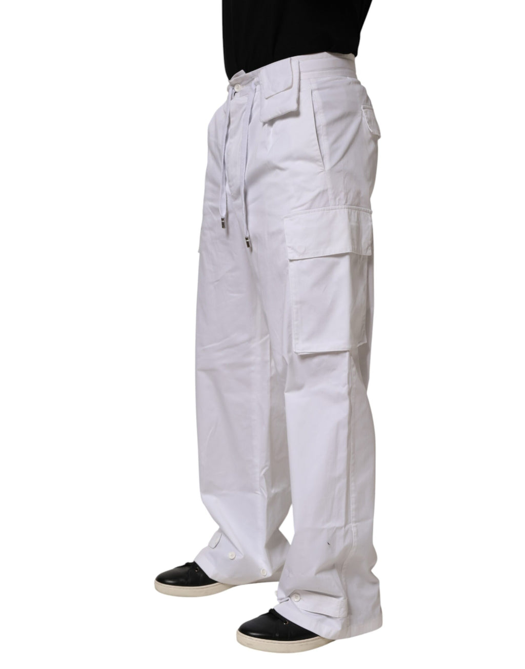 Dolce & Gabbana White Cargo Pants for Men detail view