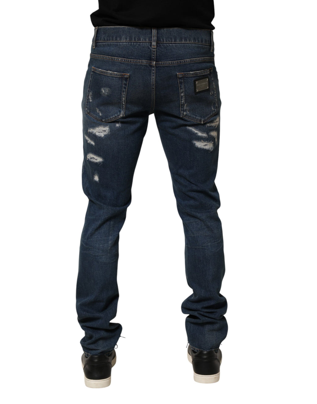 Dolce & Gabbana Blue Skinny Jeans for Men side view