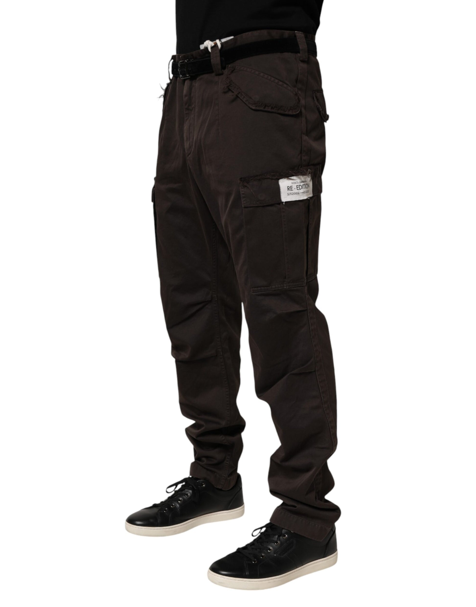 Dolce & Gabbana Brown Cargo Pants for Men detail view