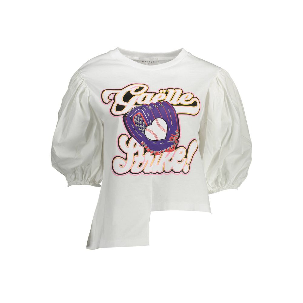 Gaelle Paris White T-Shirt for Women