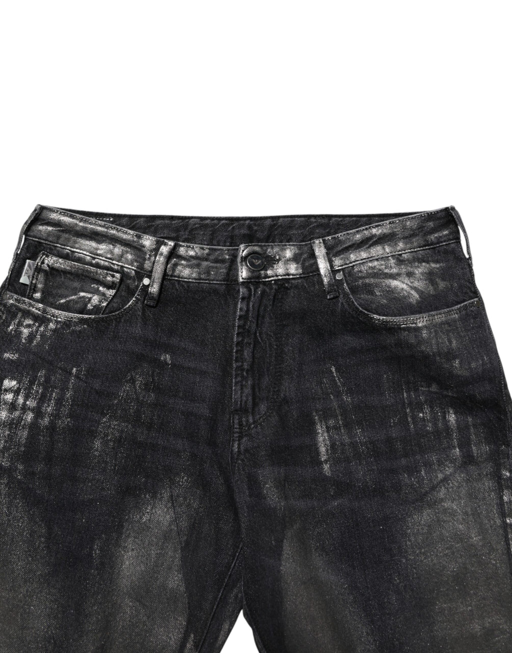Jean slim délavé noir pour homme Emporio Armani