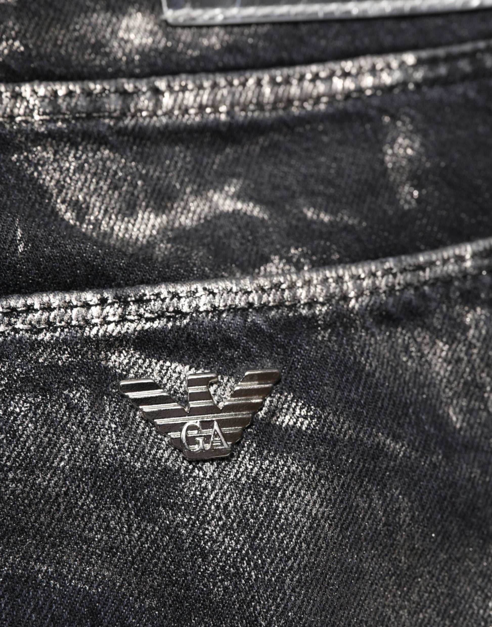 Jean slim délavé noir pour homme Emporio Armani