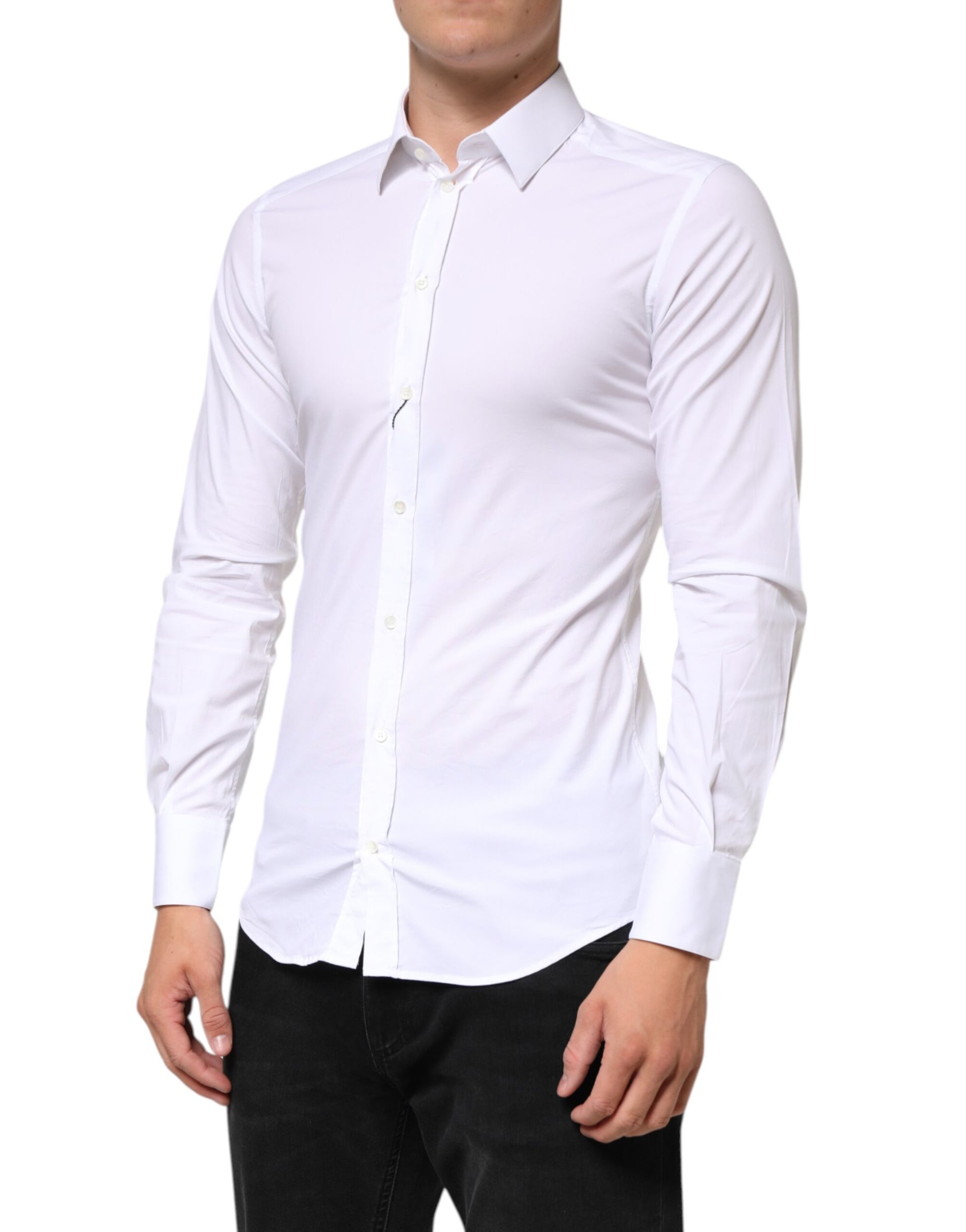 Dolce & Gabbana White Dress Shirt for Men side view