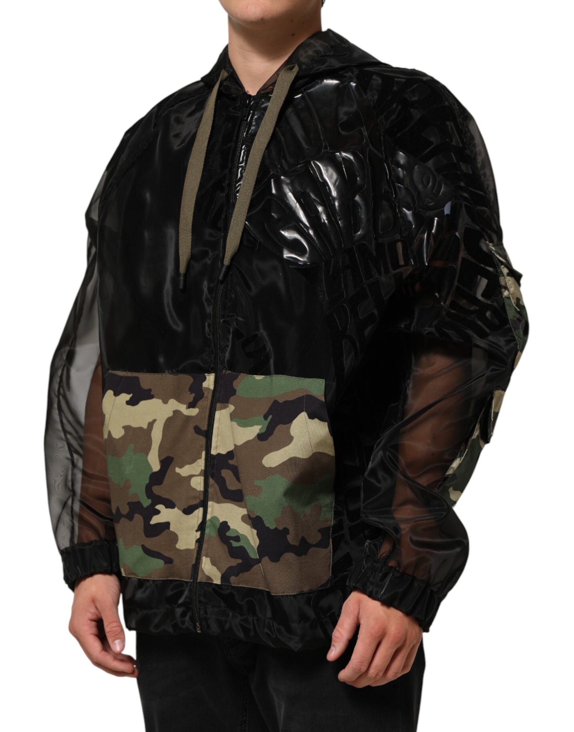 Dolce & Gabbana Black Hoodie for Men detail view