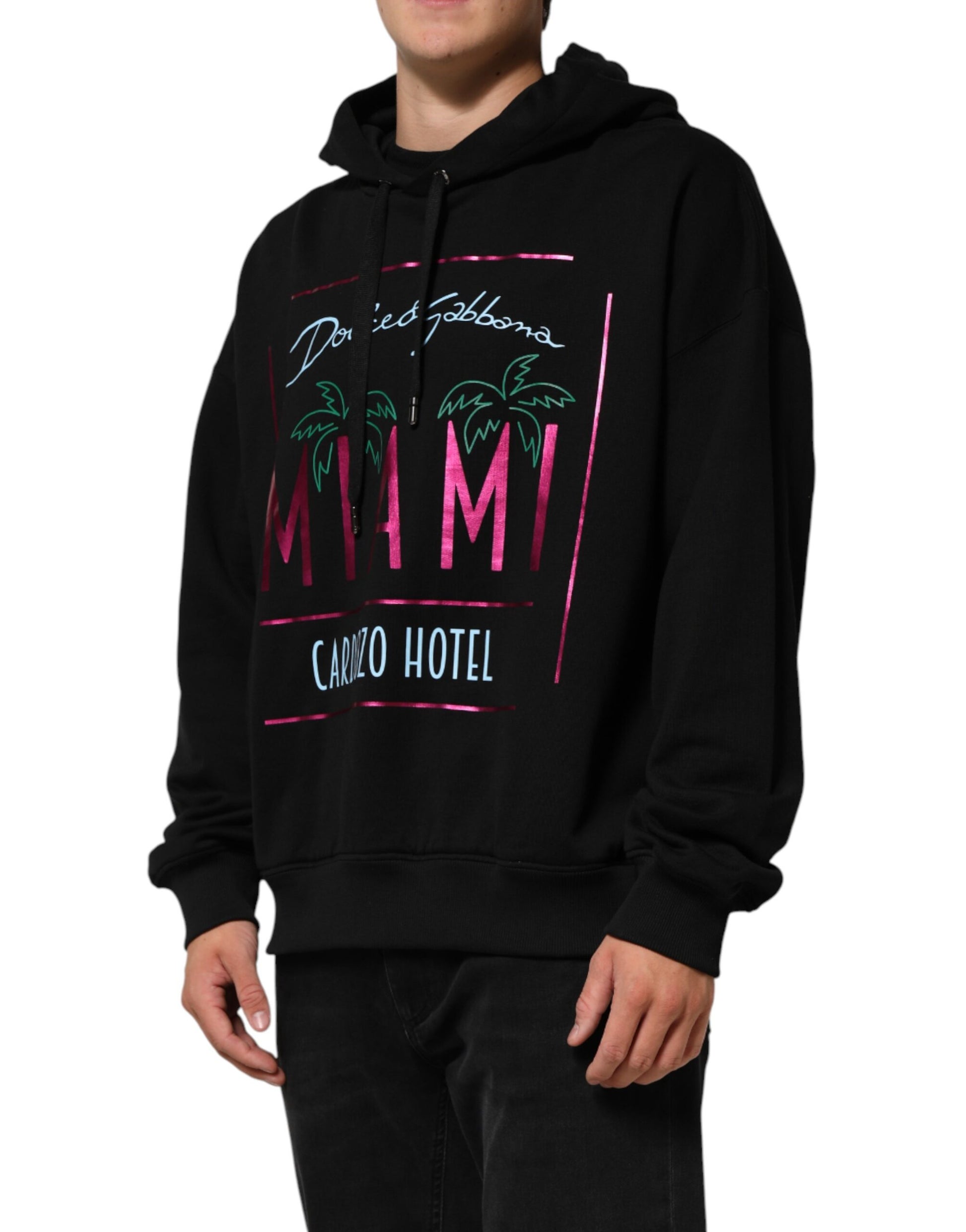 Dolce & Gabbana Black Hoodie for Men detail view