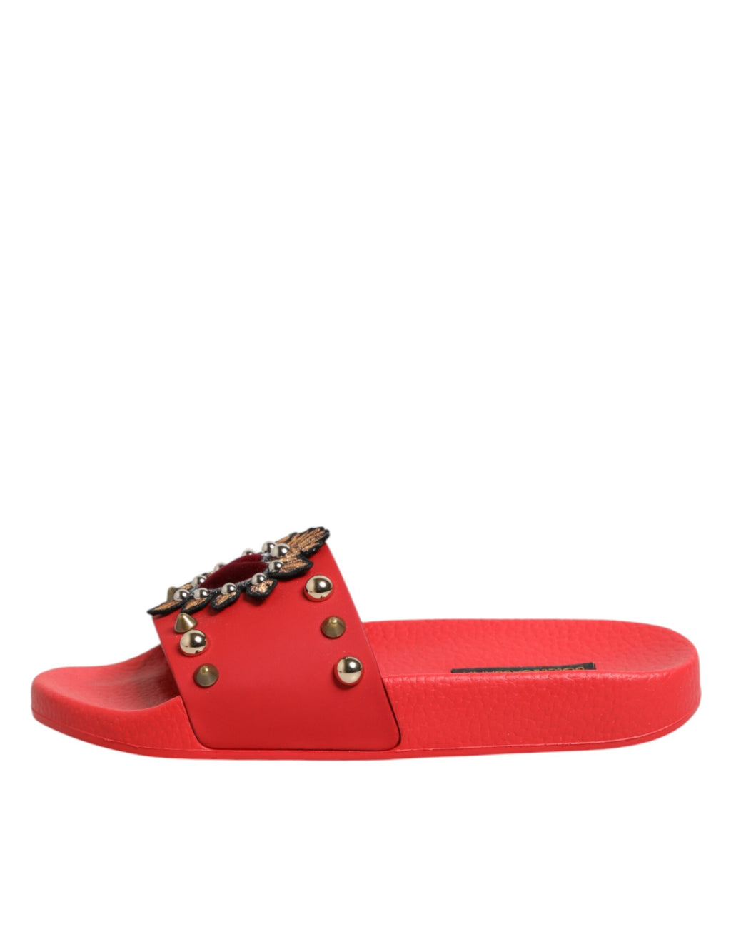 Mules Dolce & Gabbana rouges à clous Sacré-Cœur Chaussures de plage