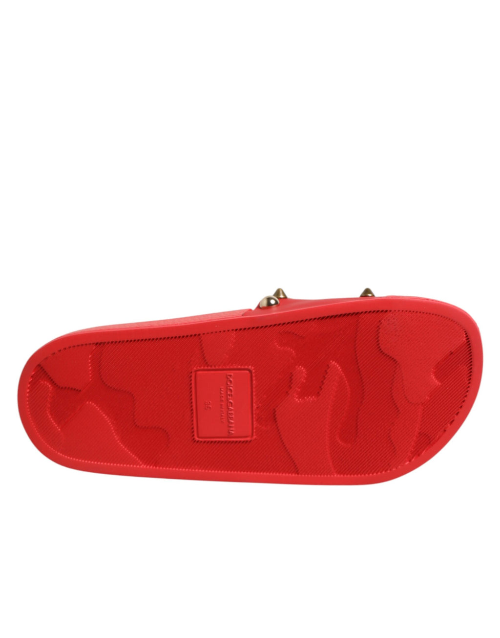 Mules Dolce & Gabbana rouges à clous Sacré-Cœur Chaussures de plage