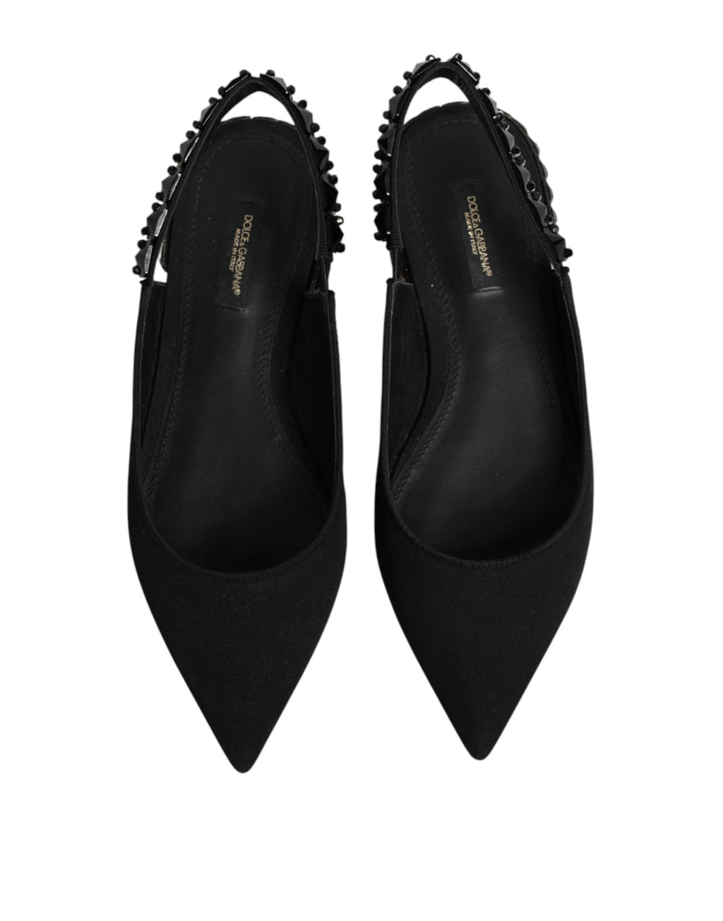 Dolce & Gabbana Black Flat for Women side view
