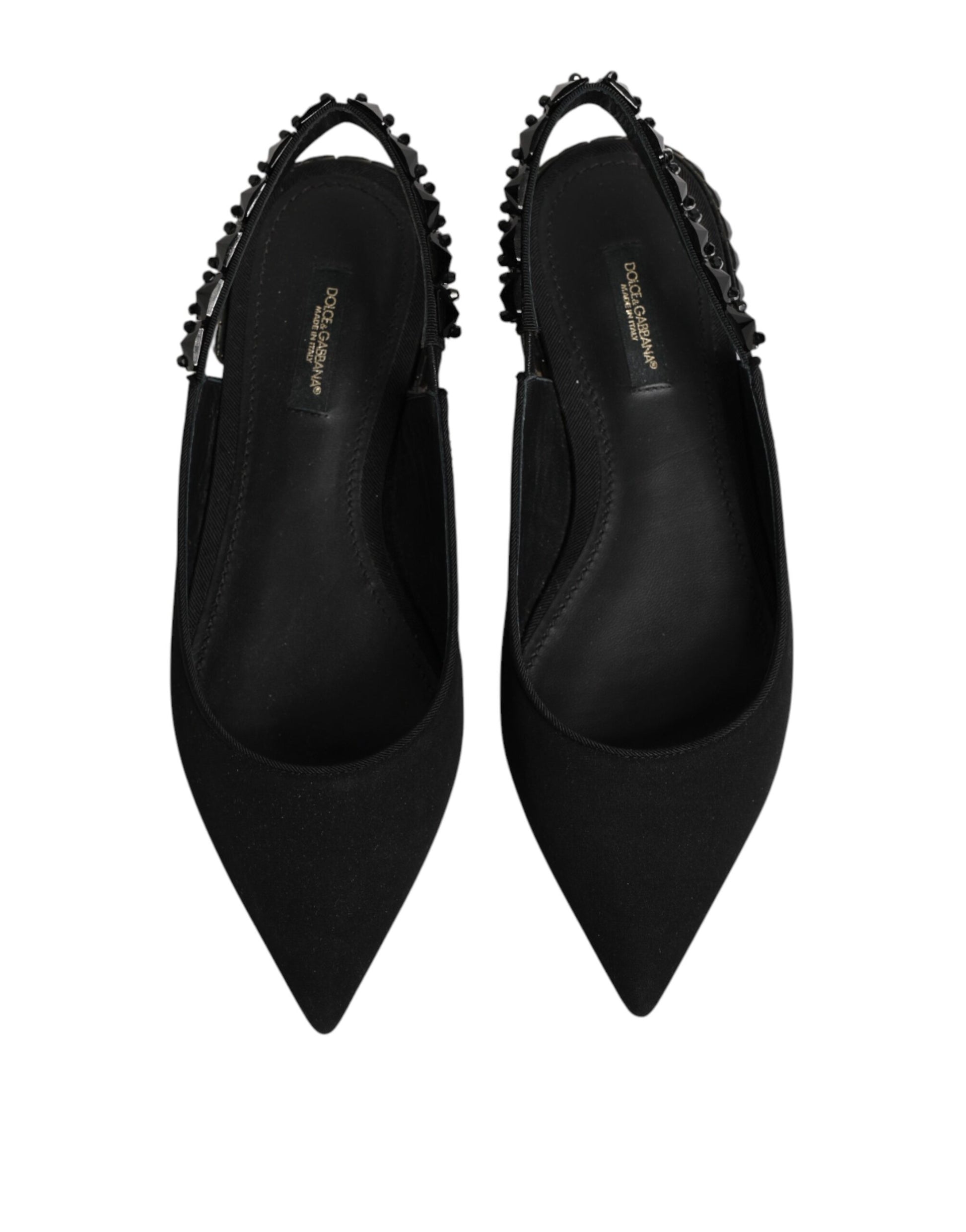 Dolce & Gabbana Black Flat for Women side view