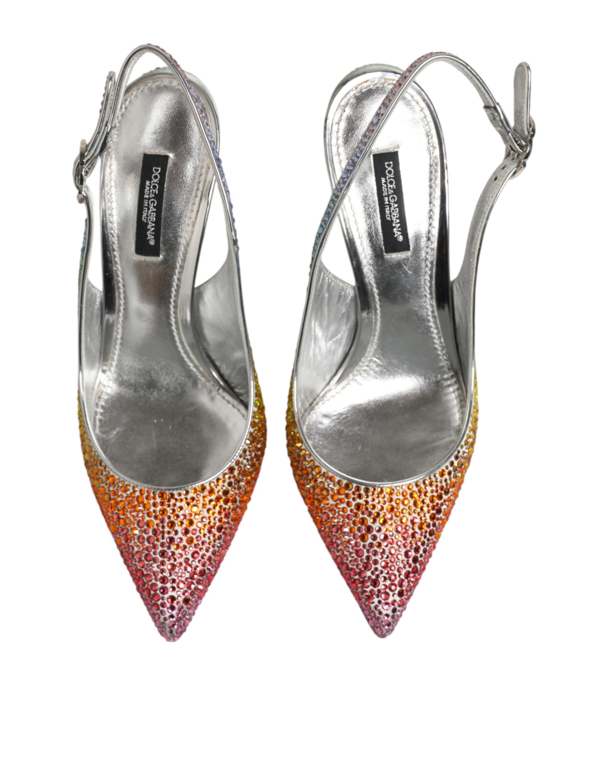 Chaussures escarpins à bride arrière à paillettes multicolores Dolce & Gabbana