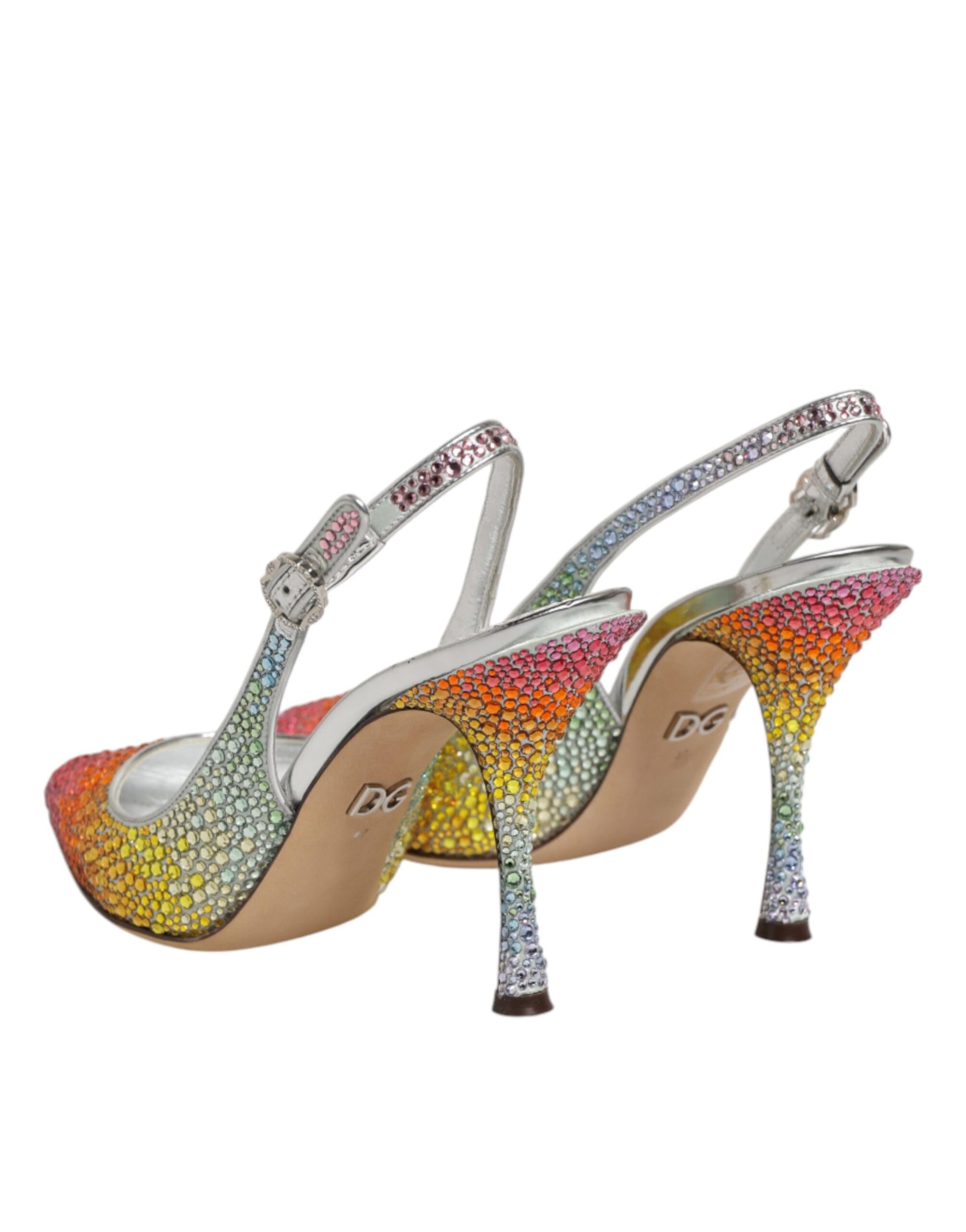 Chaussures escarpins à bride arrière à paillettes multicolores Dolce & Gabbana