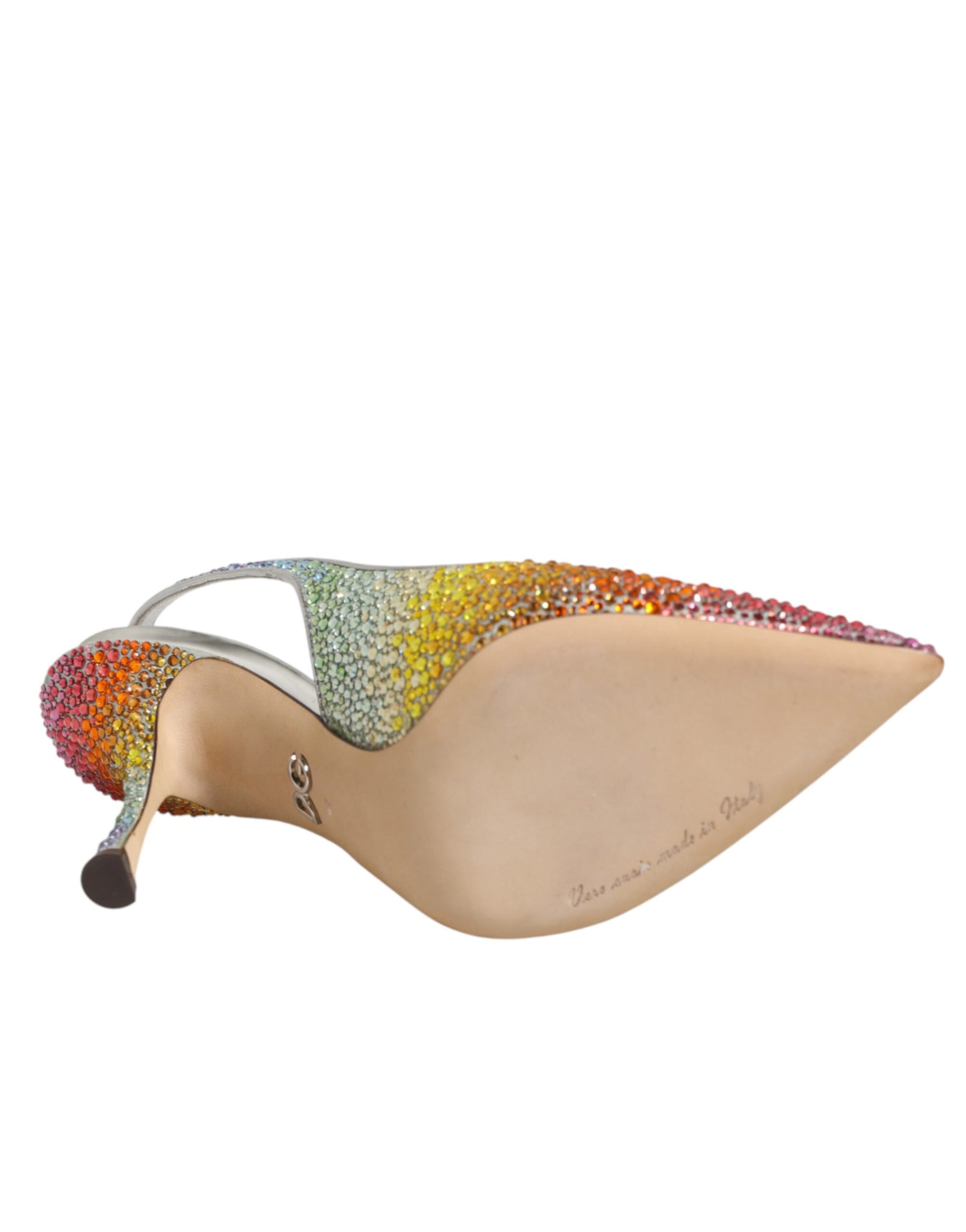 Chaussures escarpins à bride arrière à paillettes multicolores Dolce & Gabbana