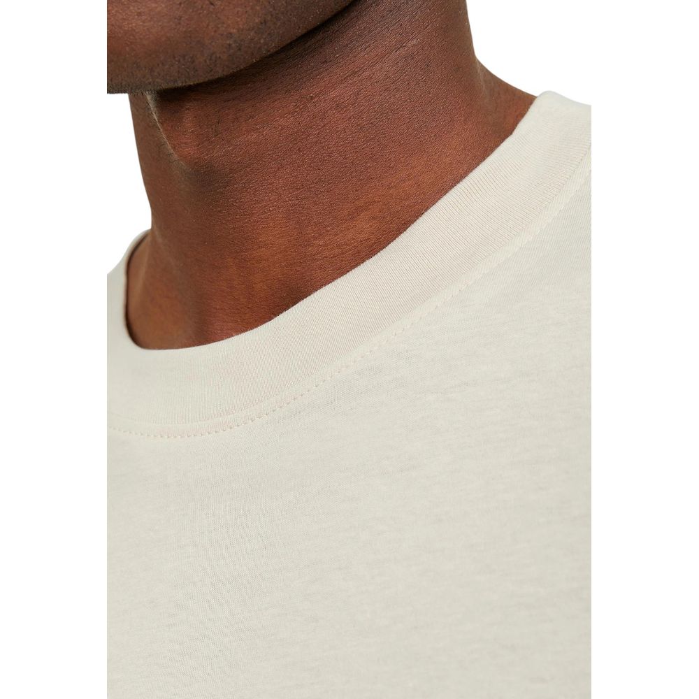T-shirt en coton beige Jack Jones