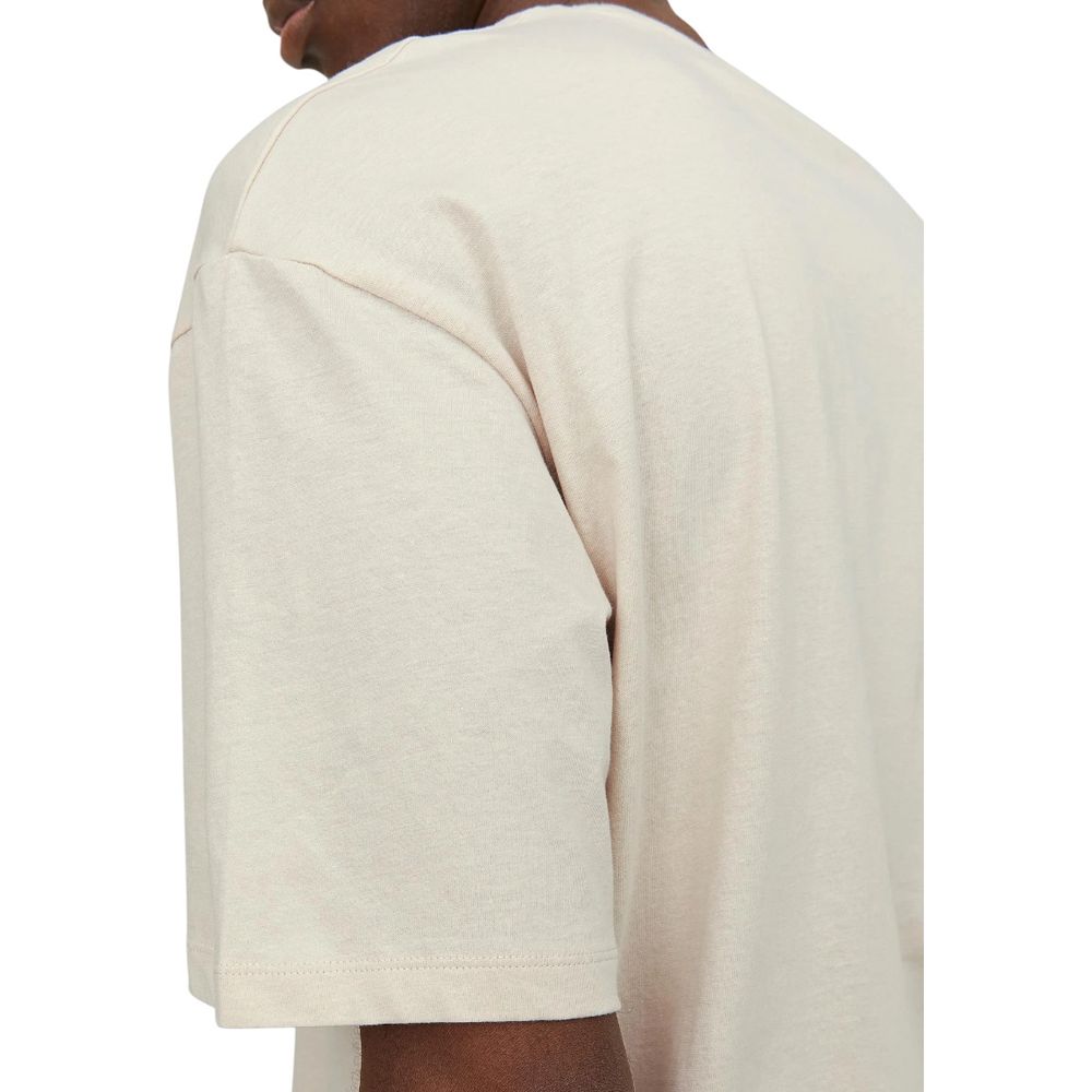 T-shirt en coton beige Jack Jones