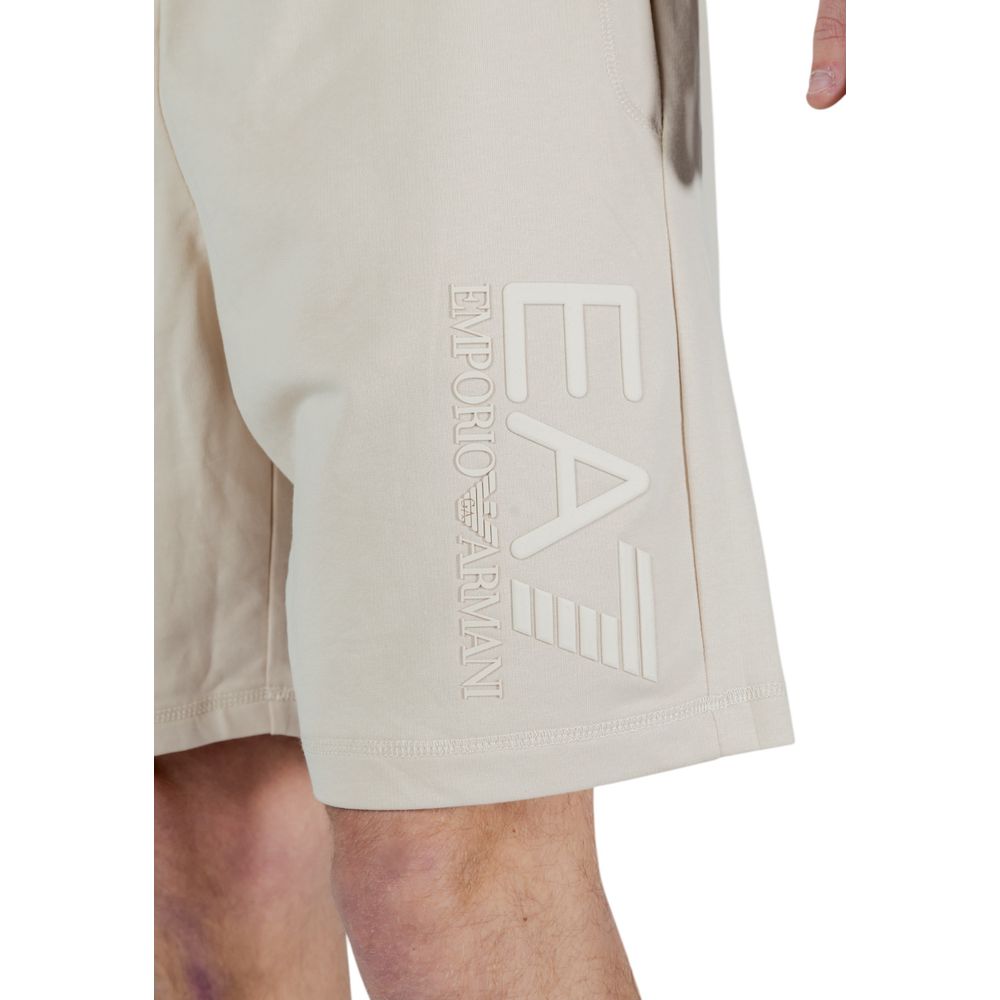EA7 Emporio Armani Short Bermuda en Coton Beige