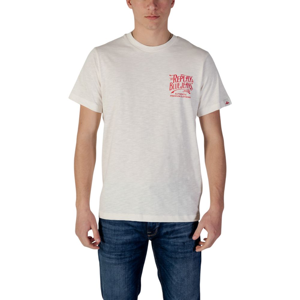 Replay White Long Sleeve T-Shirt for Men