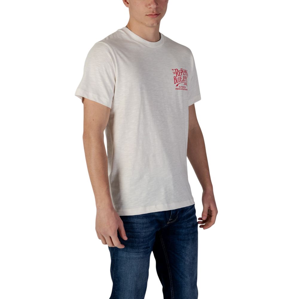 Replay White Long Sleeve T-Shirt for Men detail view