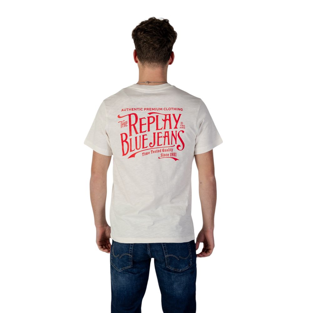 Replay White Long Sleeve T-Shirt for Men side view