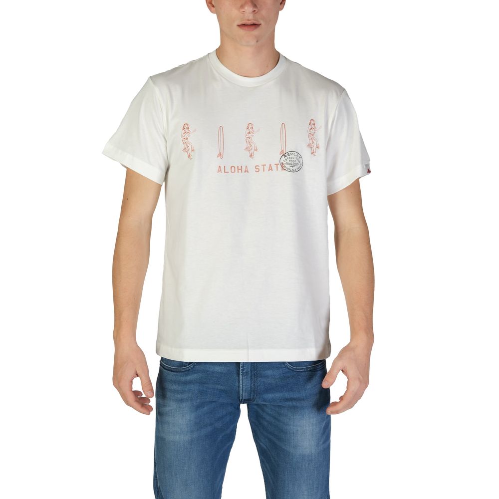 Replay White T-Shirt for Men