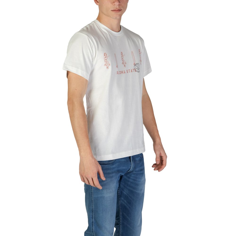 Replay White T-Shirt for Men side view