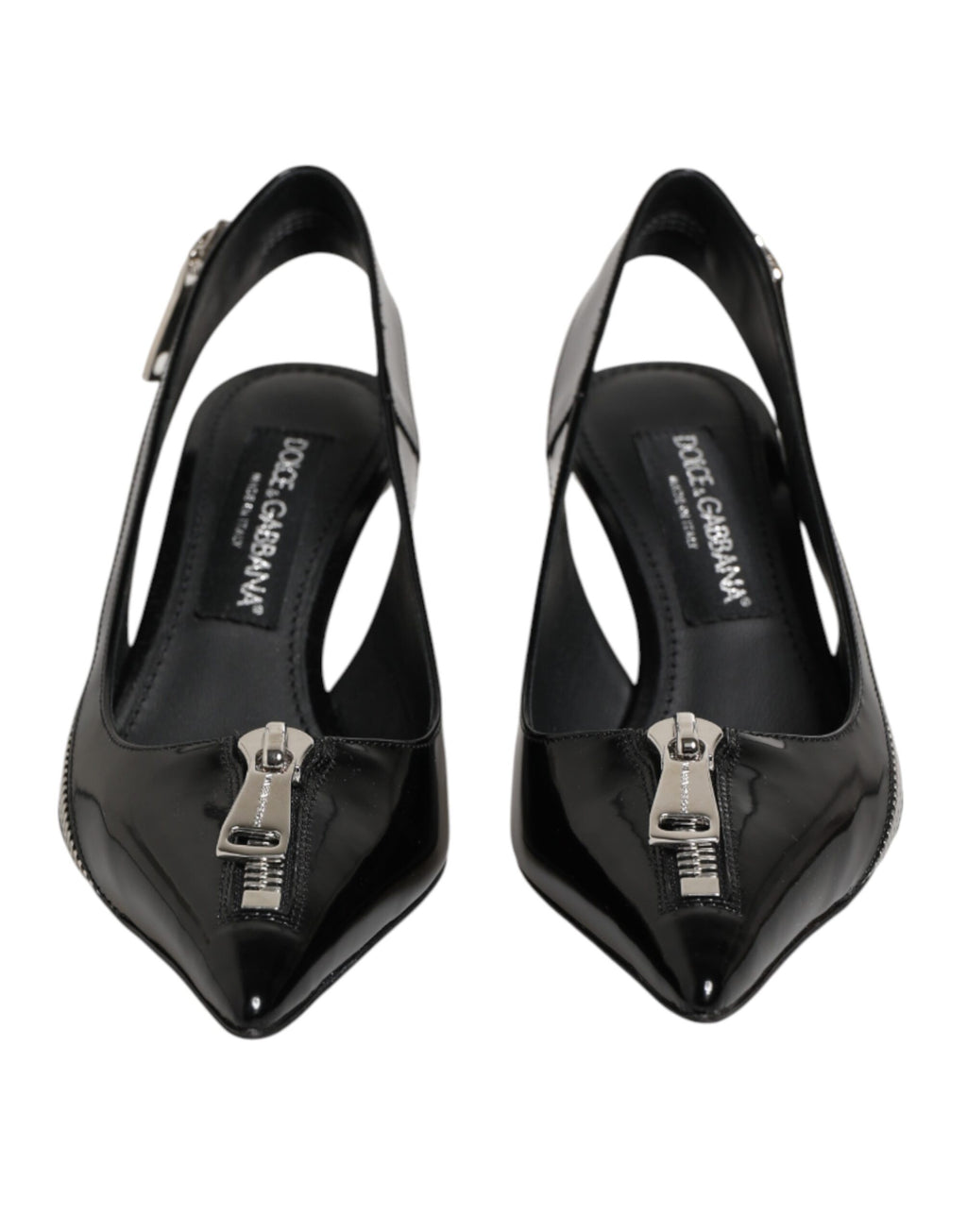 Chaussures à talons escarpins Dolce & Gabbana en cuir noir à fermeture éclair