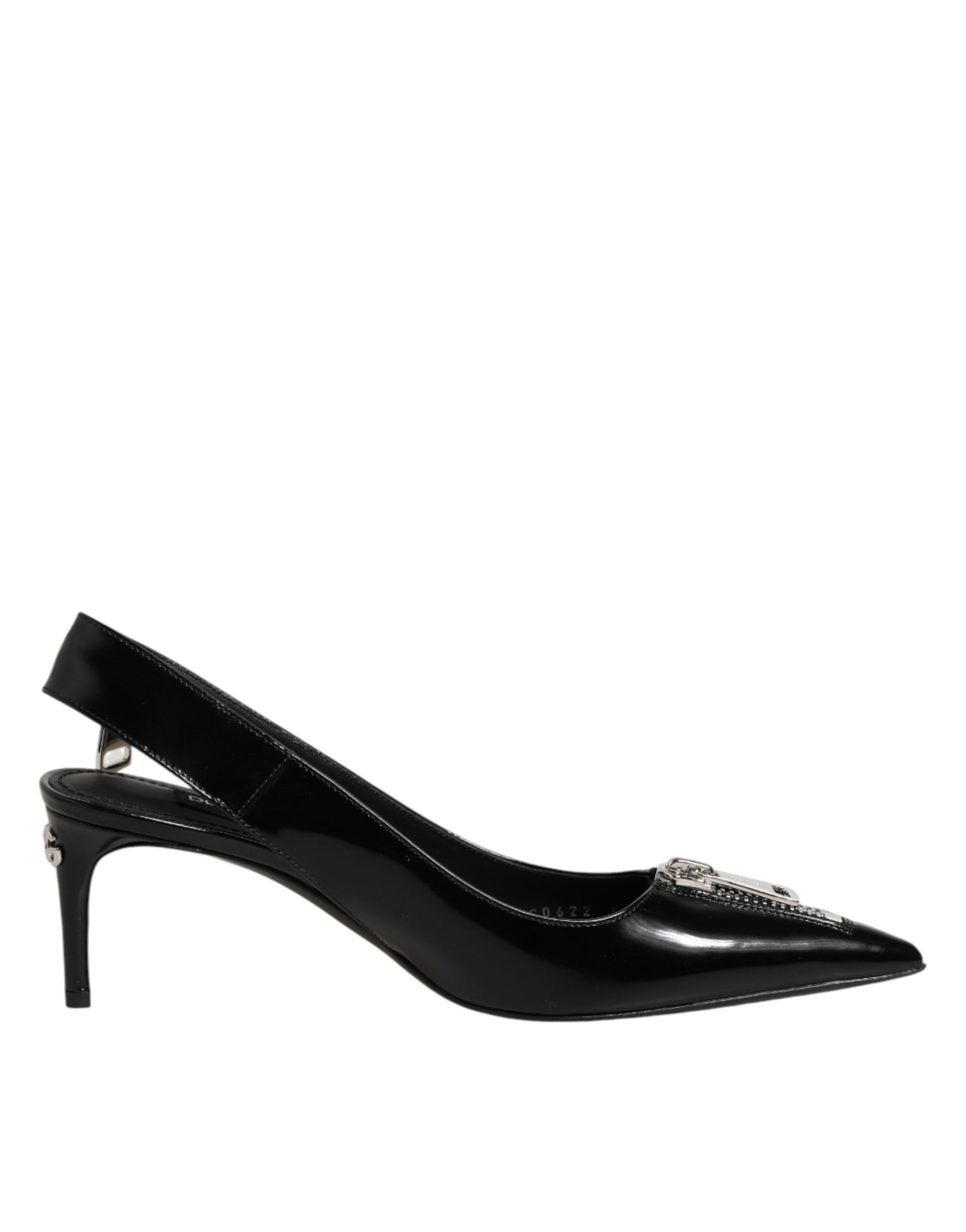 Chaussures à talons escarpins Dolce & Gabbana en cuir noir à fermeture éclair