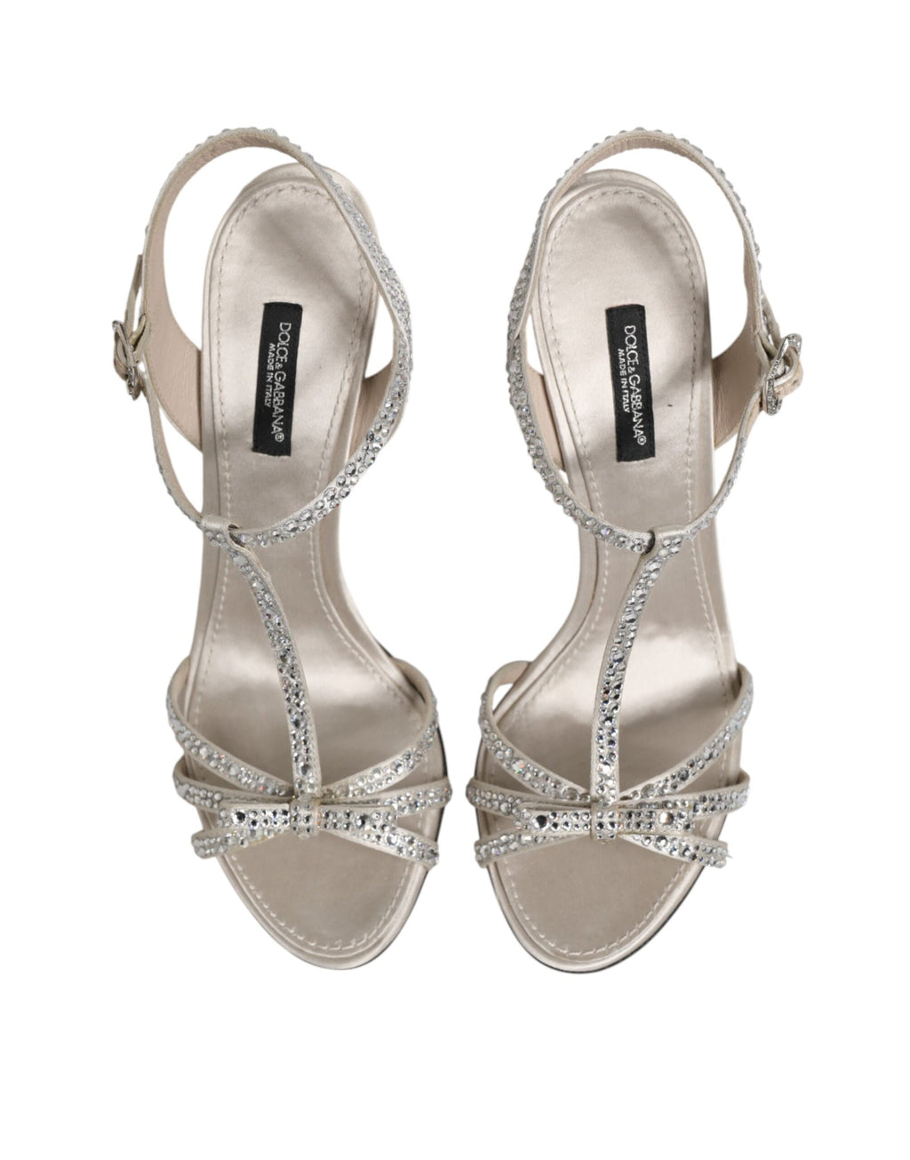 Dolce & Gabbana Silver Stiletto Heels for Women side view